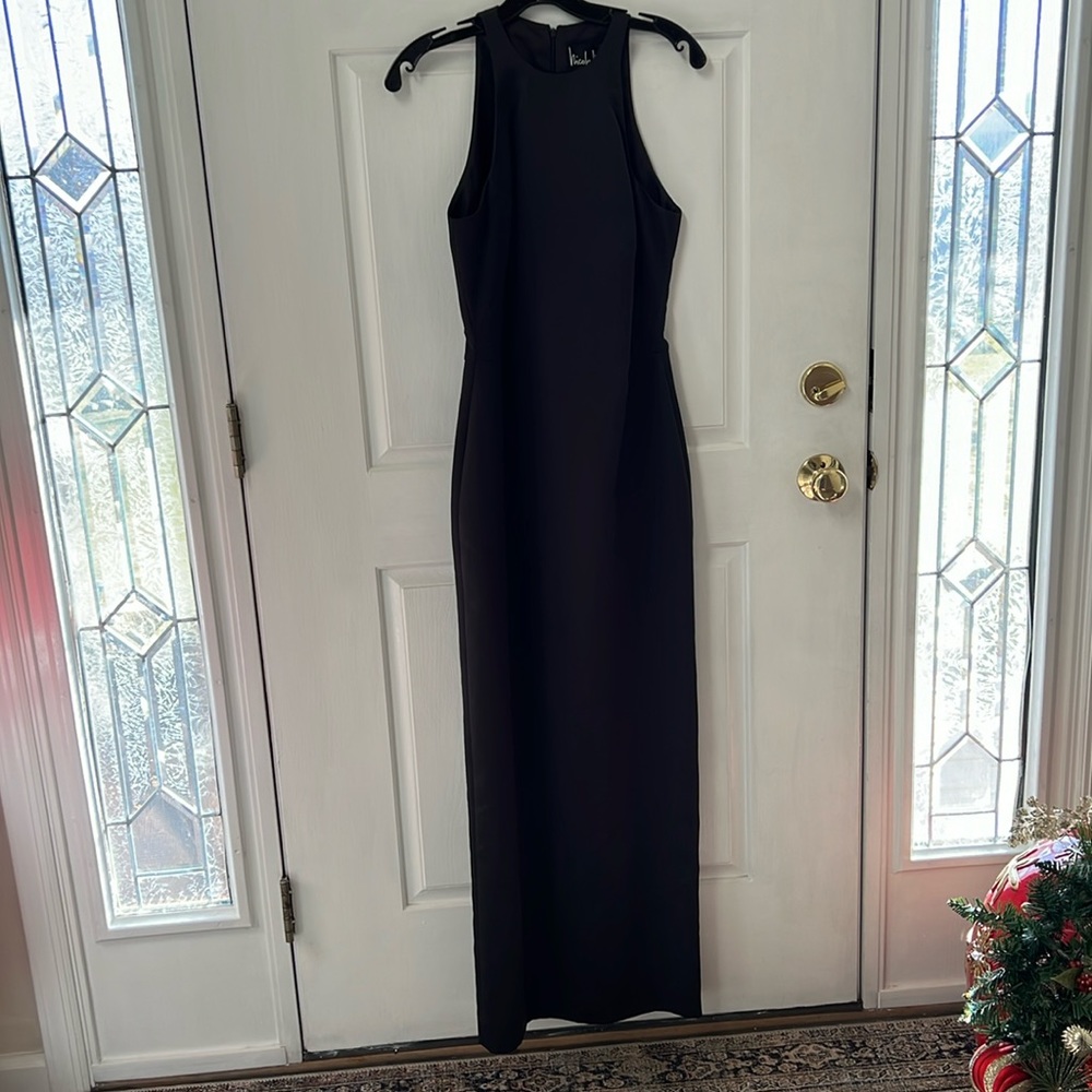 Nicole miller vintage floor length sleeveless black gown
